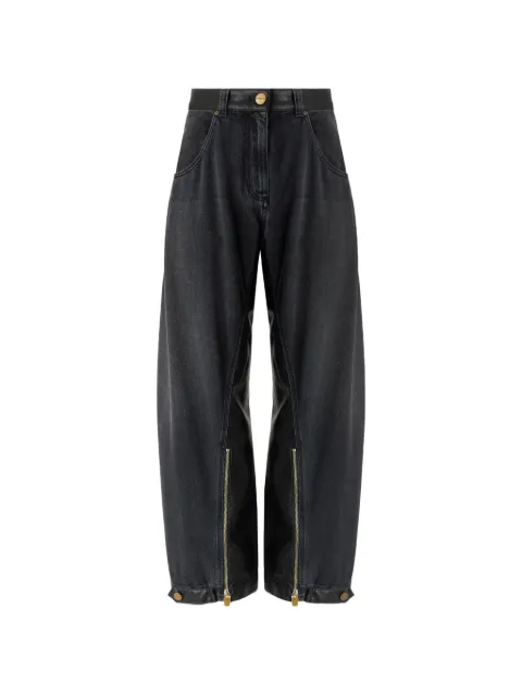 PINKO jean zippé à empiècements