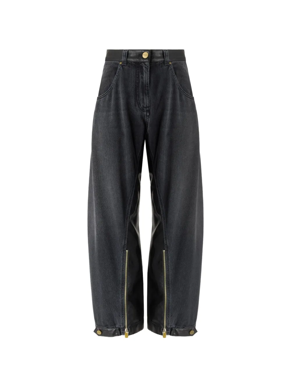 PINKO Jeans met vlakken en rits Zwart