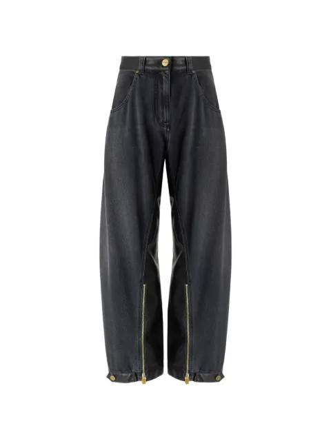 PINKO balloon-fit jeans with coated canvas inserts