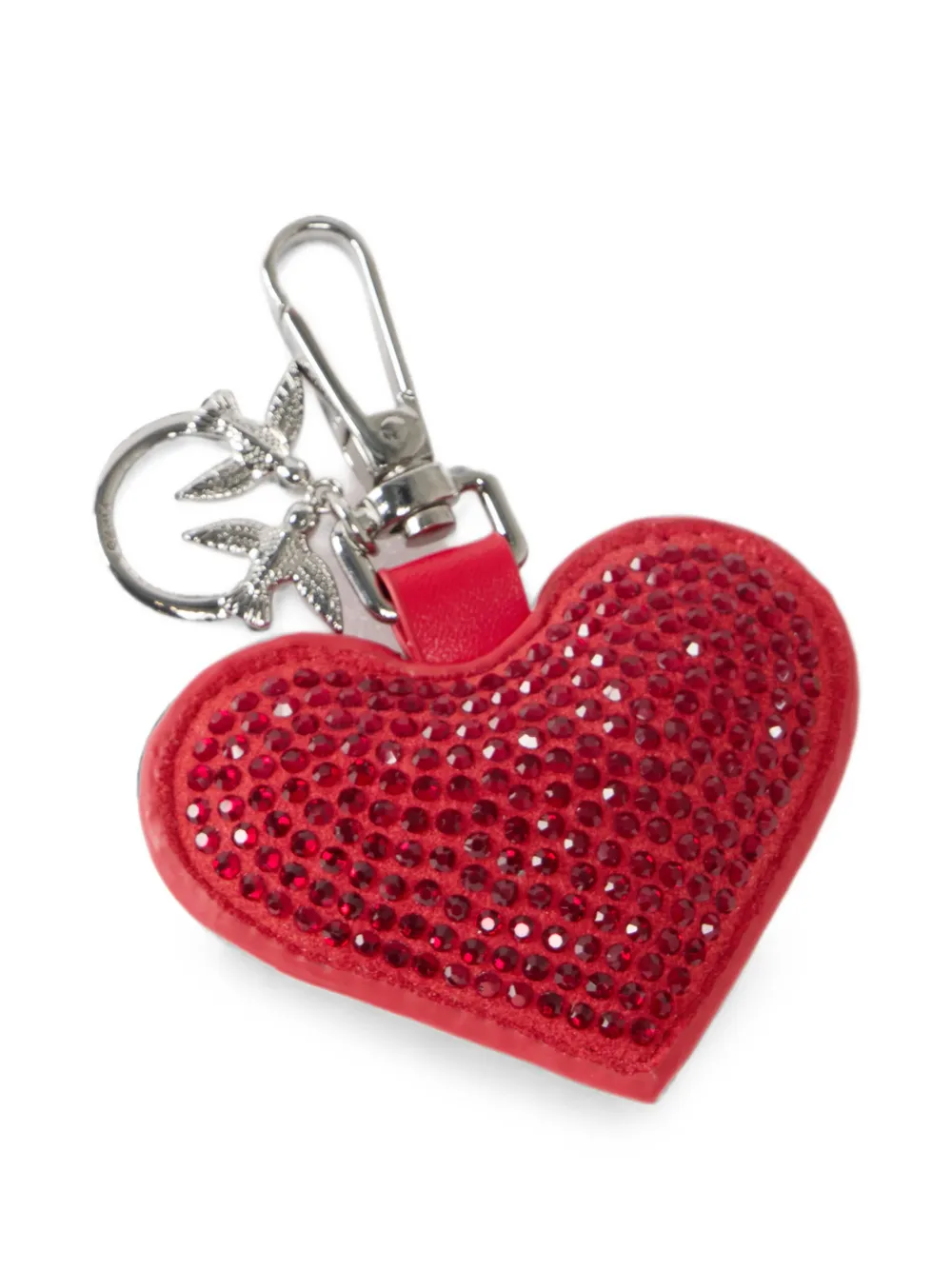 PINKO Love Birds sleutelhanger verfraaid met kristallen Rood