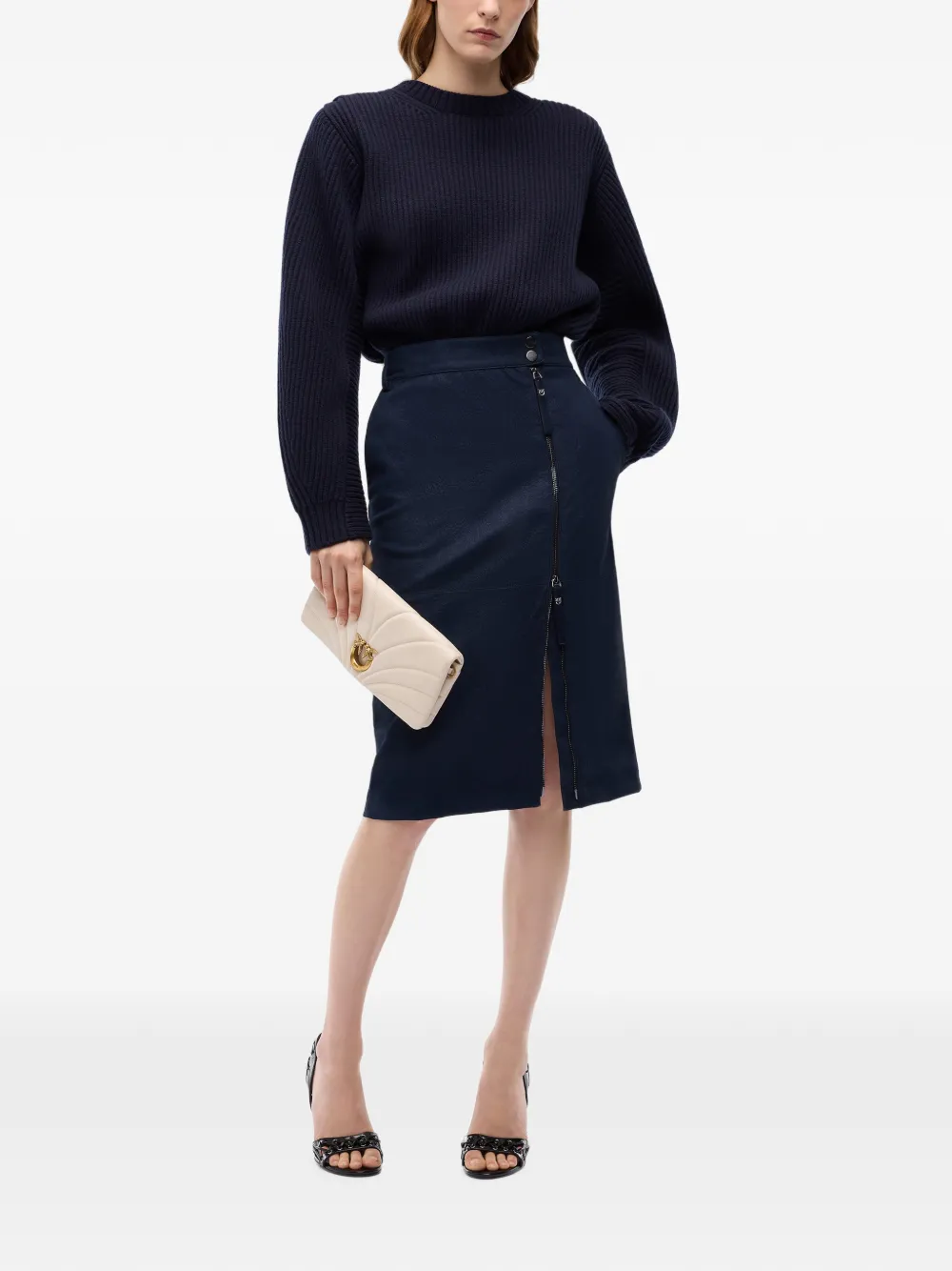 PINKO Ribgebreide trui Blauw