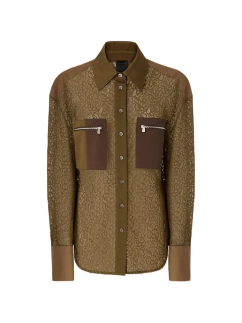 PINKO camisa con paneles de encaje