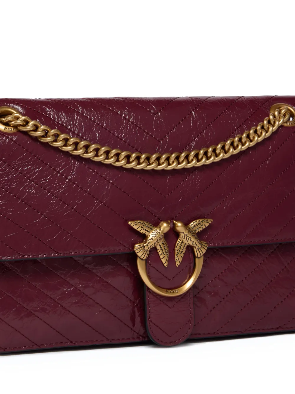 PINKO Schoudertas met chevron patroon Rood
