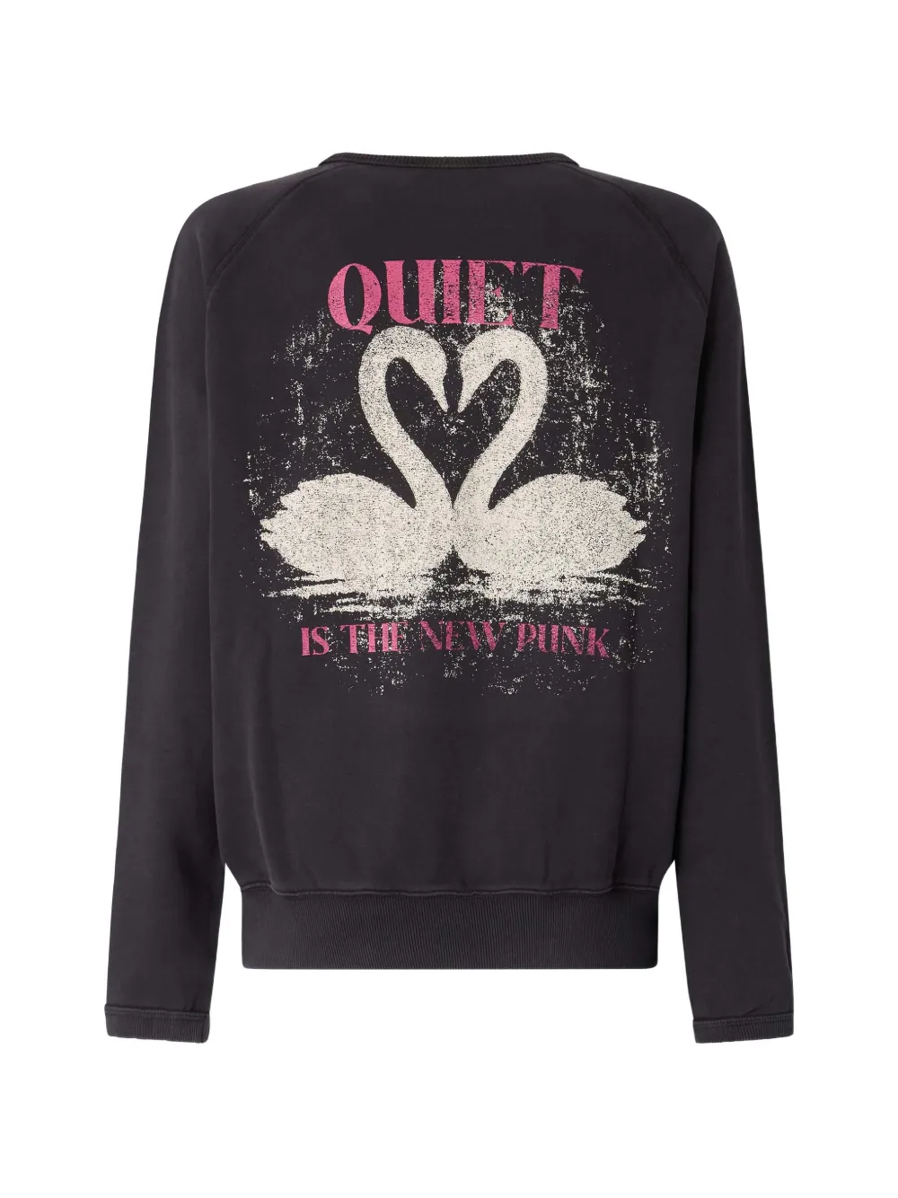 PINKO Sweater met logoprint en zwaanprint Zwart