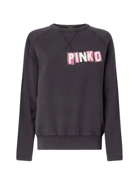 PINKO Quiet Is The New Punk swan-print sweatshirt