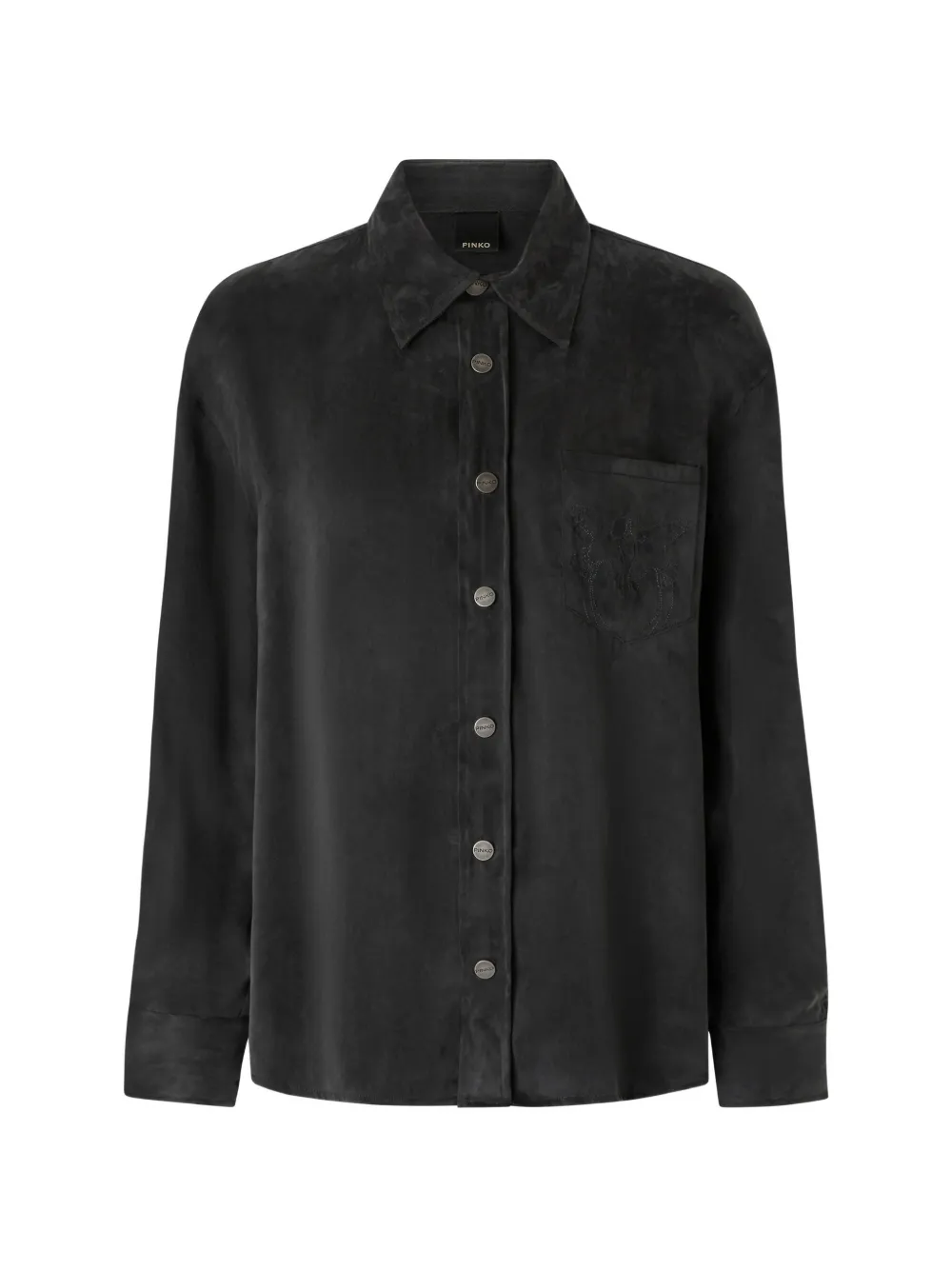 PINKO shirt in peachskin-feel twill - Grigio