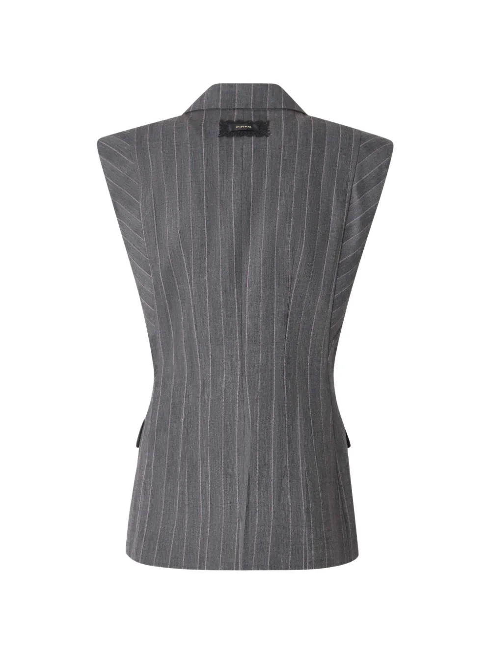 PINKO Gilet met krijtstreep en gewatteerde schouders Grijs