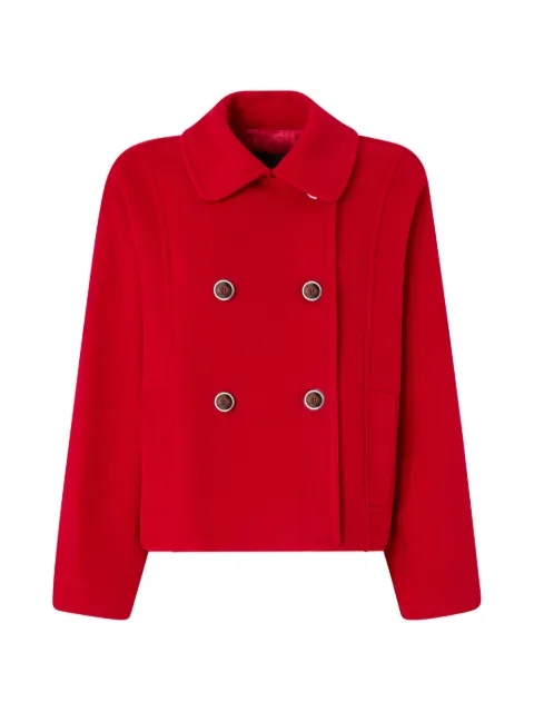 PINKO double-breasted pea coat in double-layered wool-blend cloth