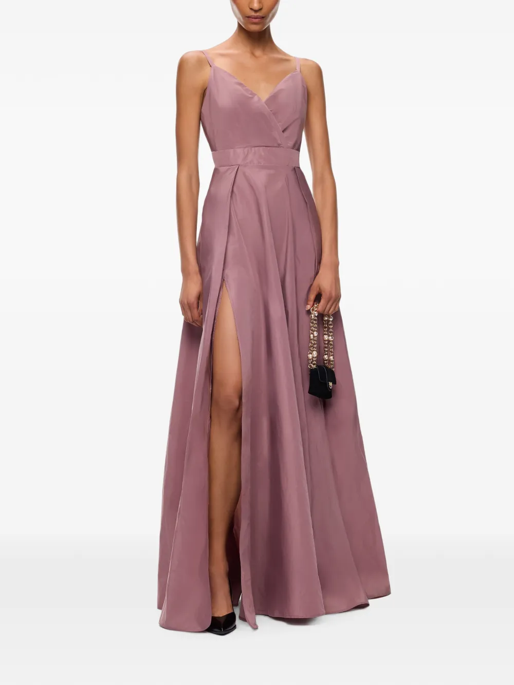 PINKO Taffeta jurk met split Roze