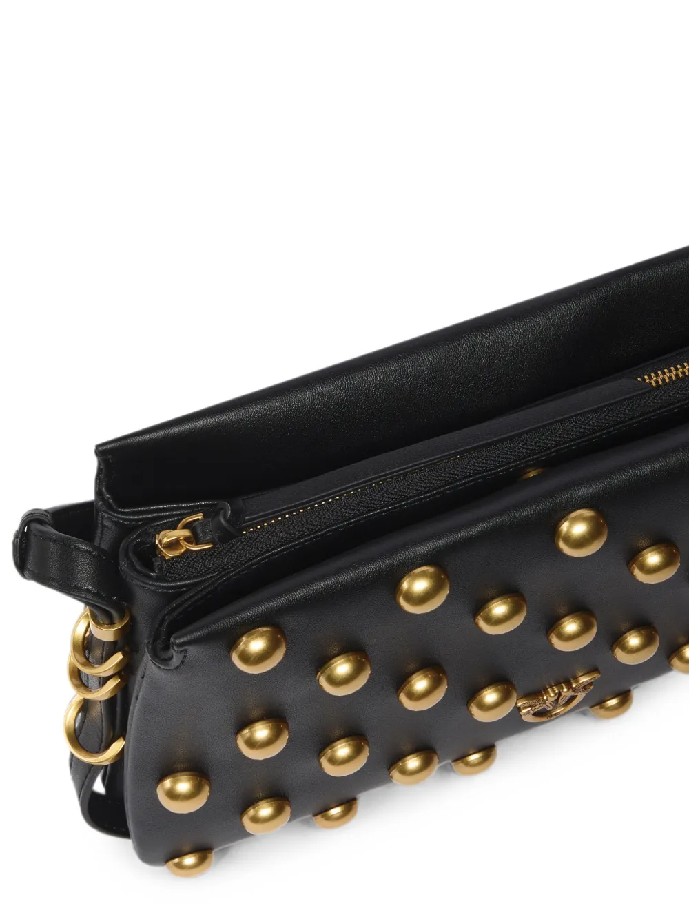 PINKO Love Birds schoudertas verfraaid met studs Zwart