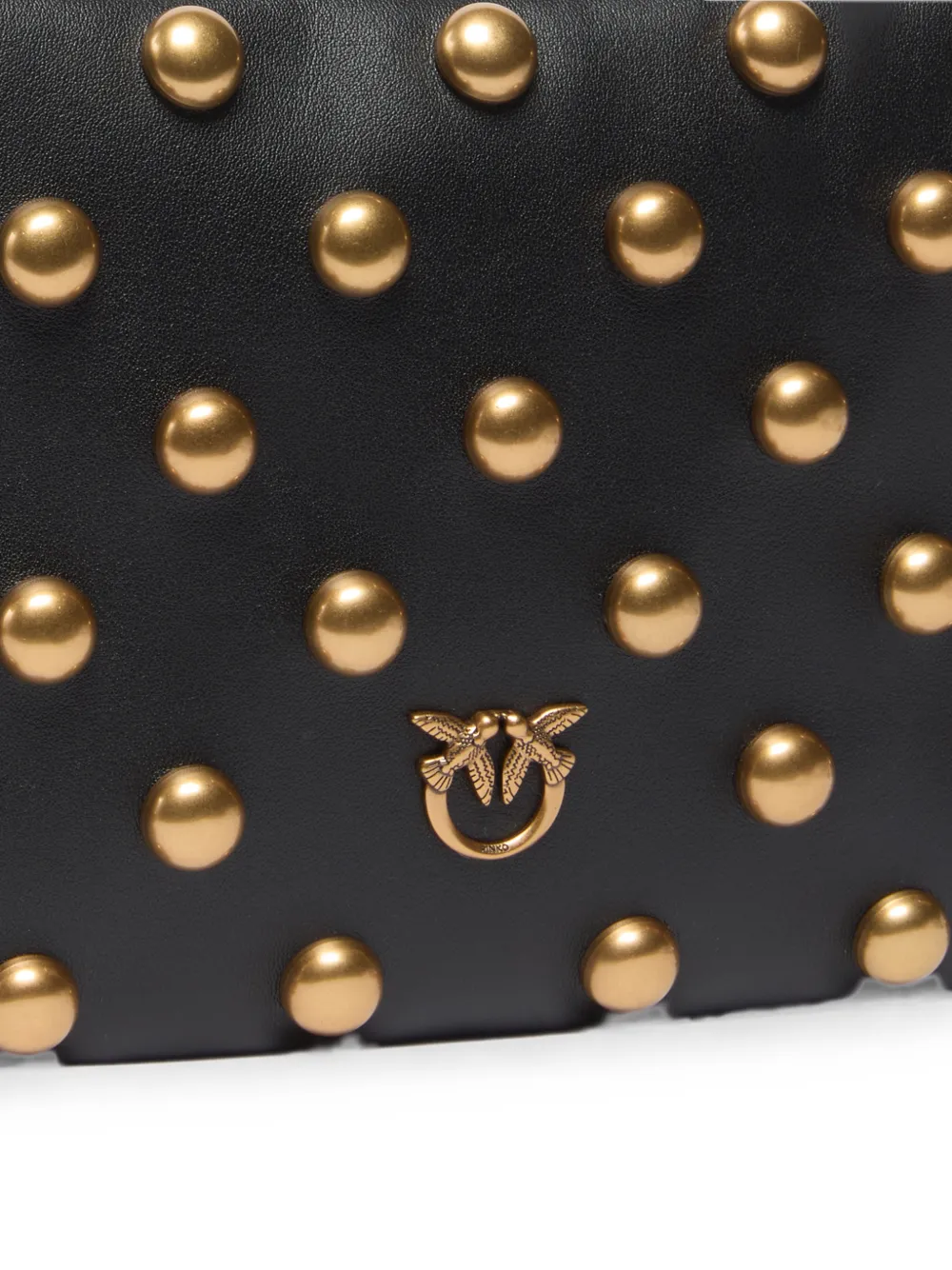 PINKO Love Birds schoudertas verfraaid met studs Zwart