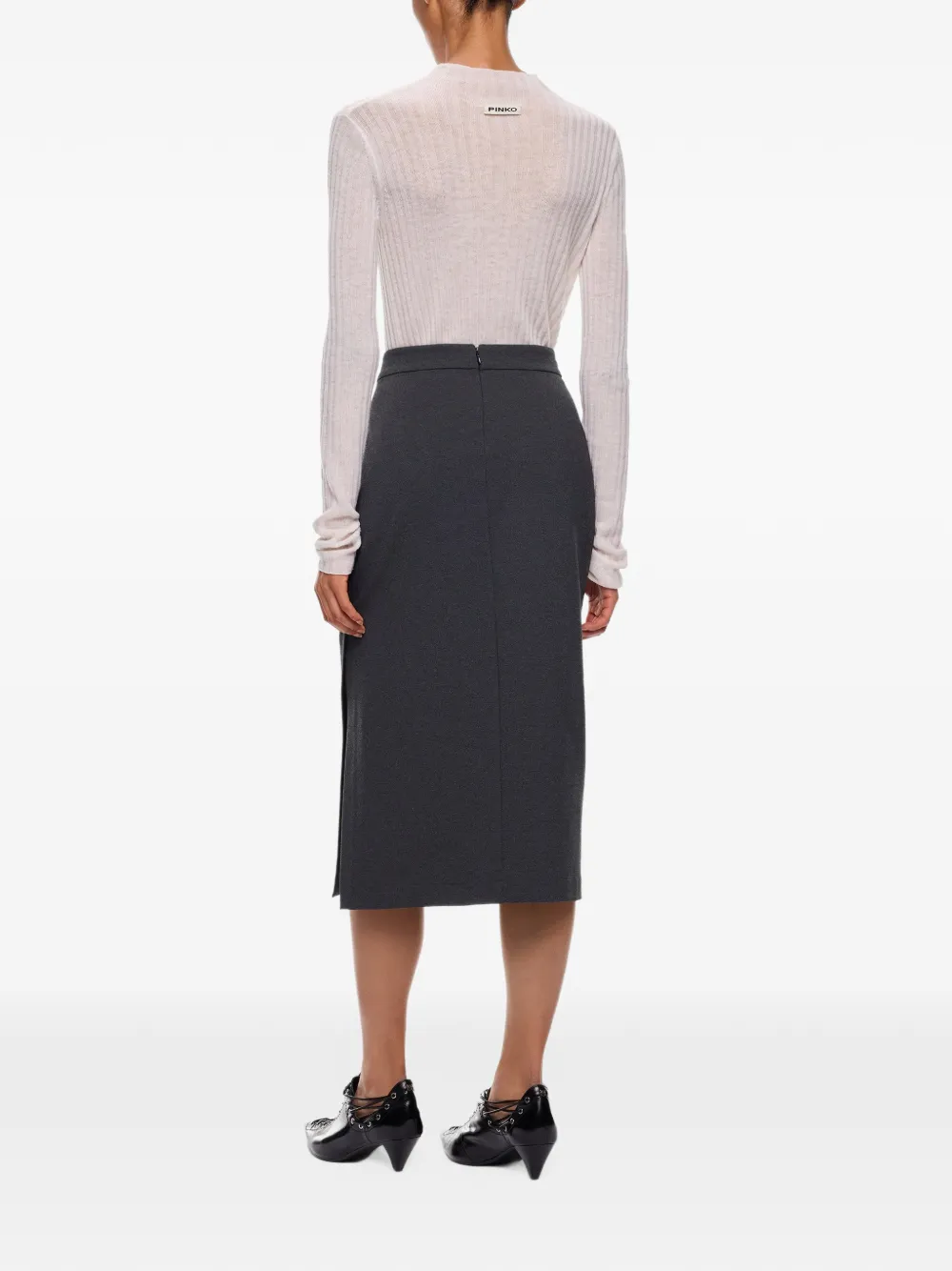 PINKO Kokerrok met knoopdetail Grijs