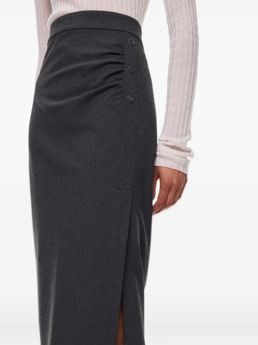 PINKO Kokerrok met knoopdetail Grijs