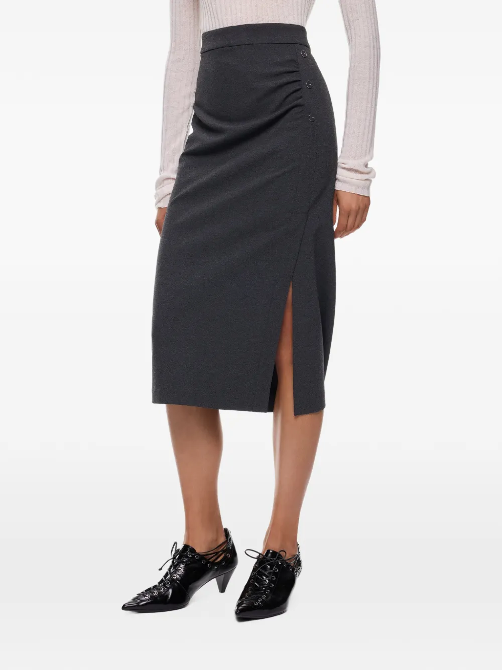 PINKO Kokerrok met knoopdetail Grijs