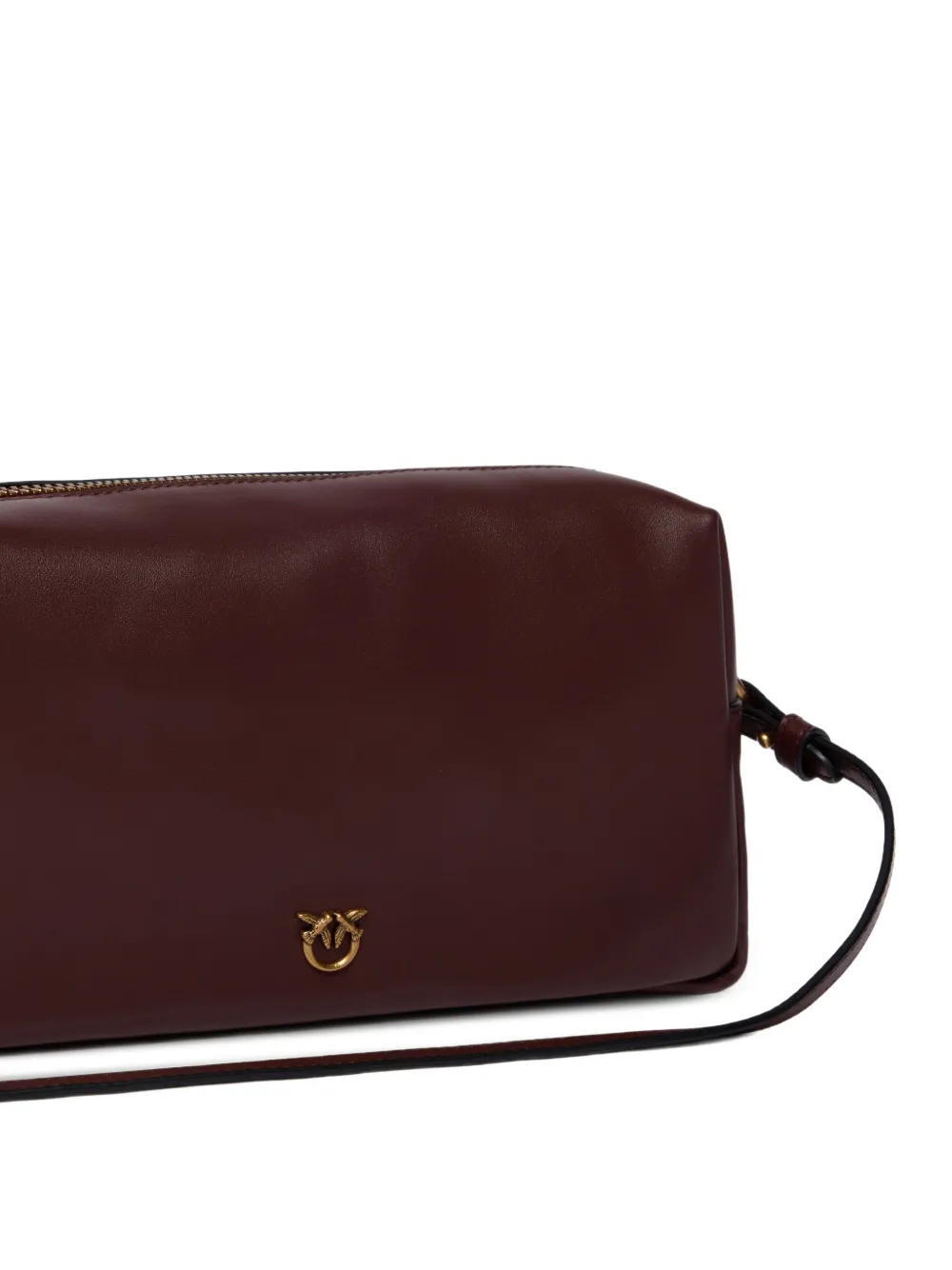 PINKO Medium Boston crossbodytas van nieuw bikerleer Bruin