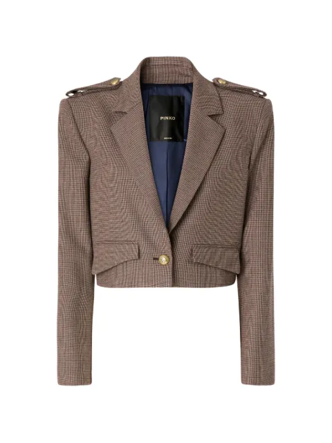 PINKO houndstooth cropped jacket