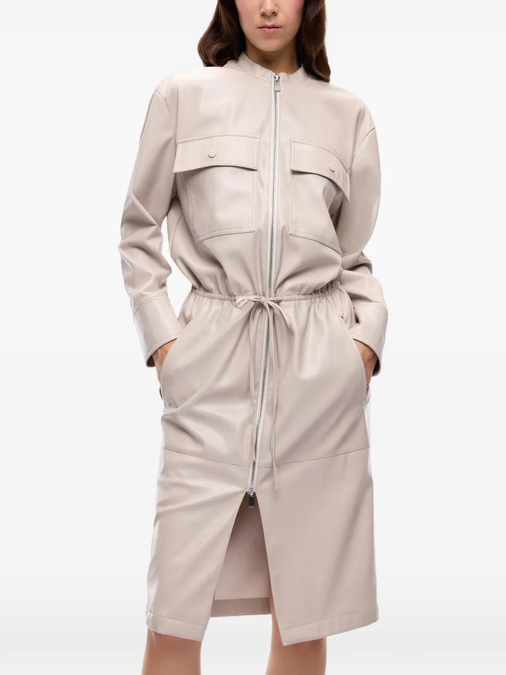 PINKO Jurk met trekkoordtaille Beige