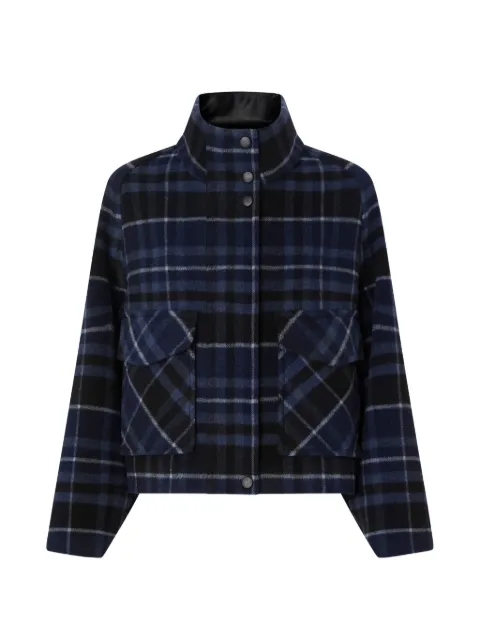PINKO check-pattern cropped coat