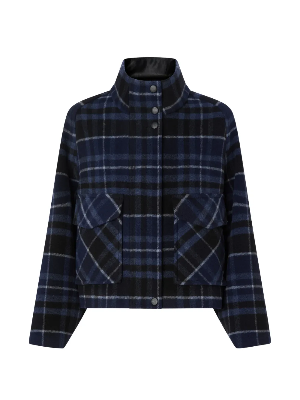 PINKO Cropped geruite jas Blauw