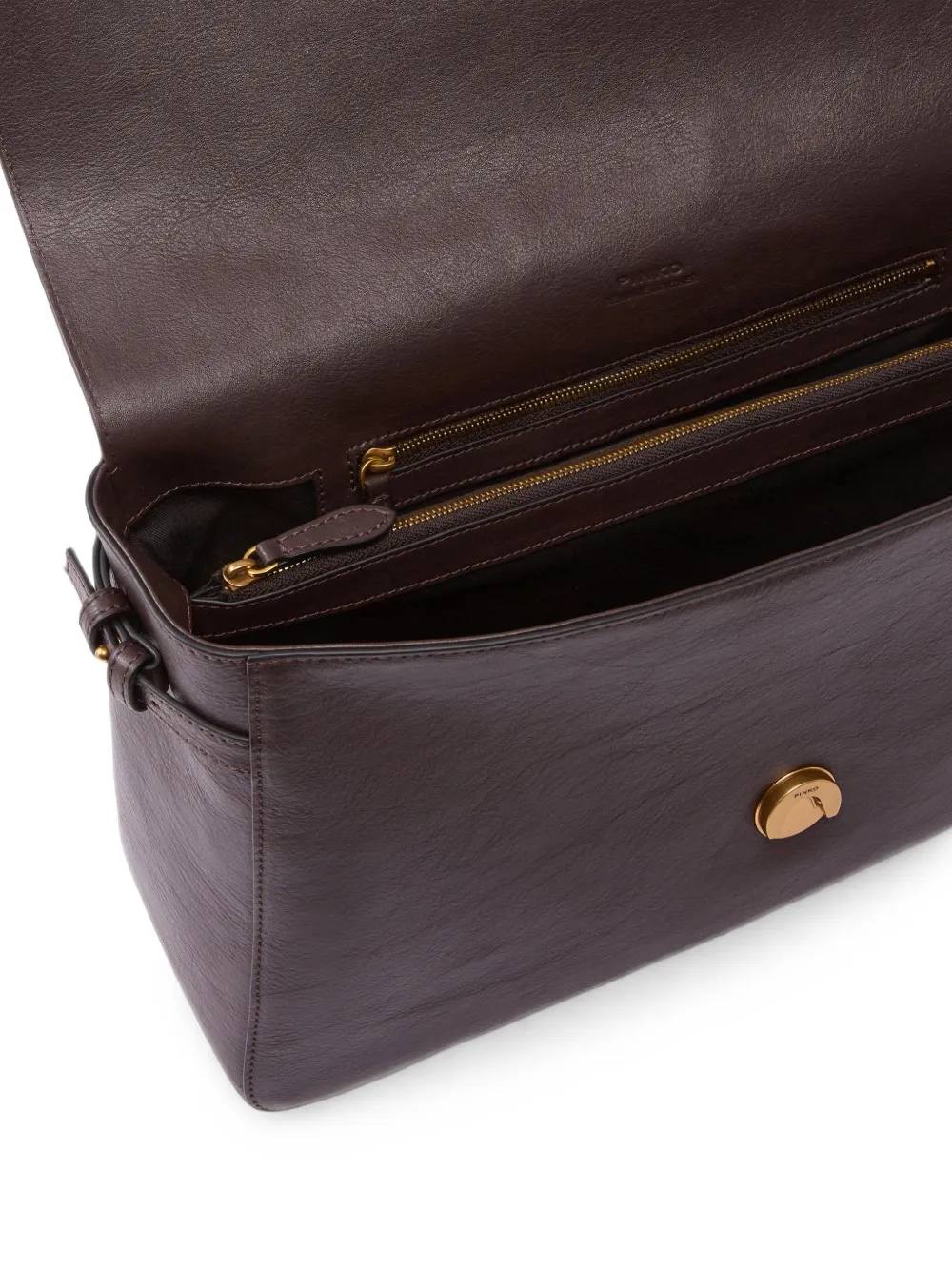 PINKO Love Birds schoudertas verfraaid met studs Bruin
