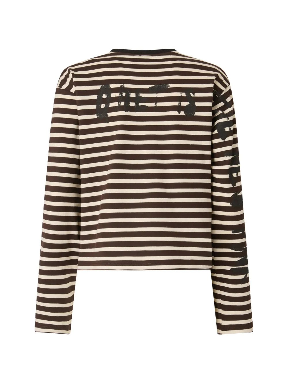 PINKO Gestreept T-shirt met lange mouwen Bruin