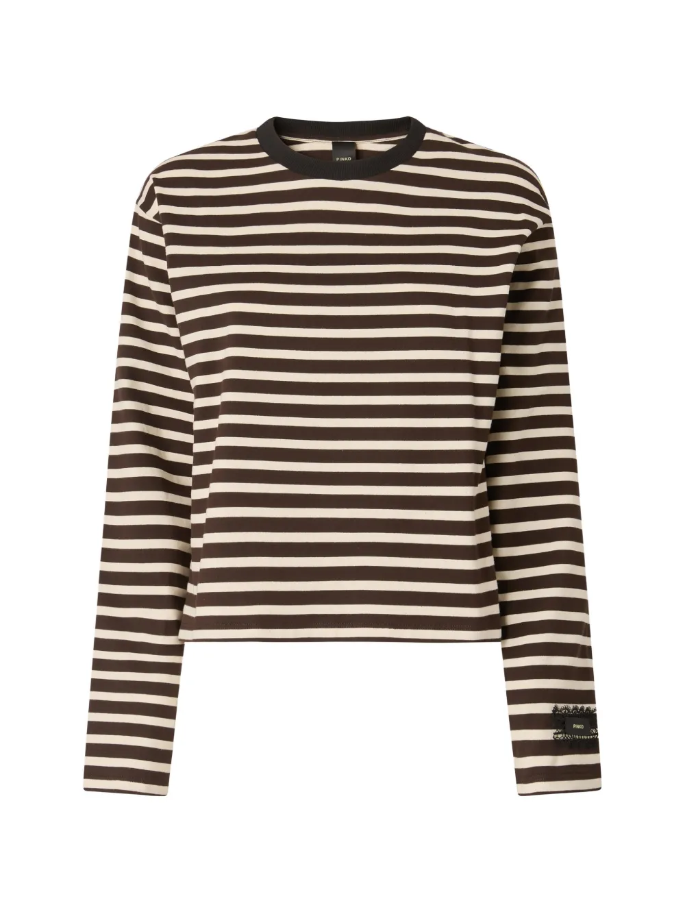 PINKO striped long-sleeve T-shirt - Marrone