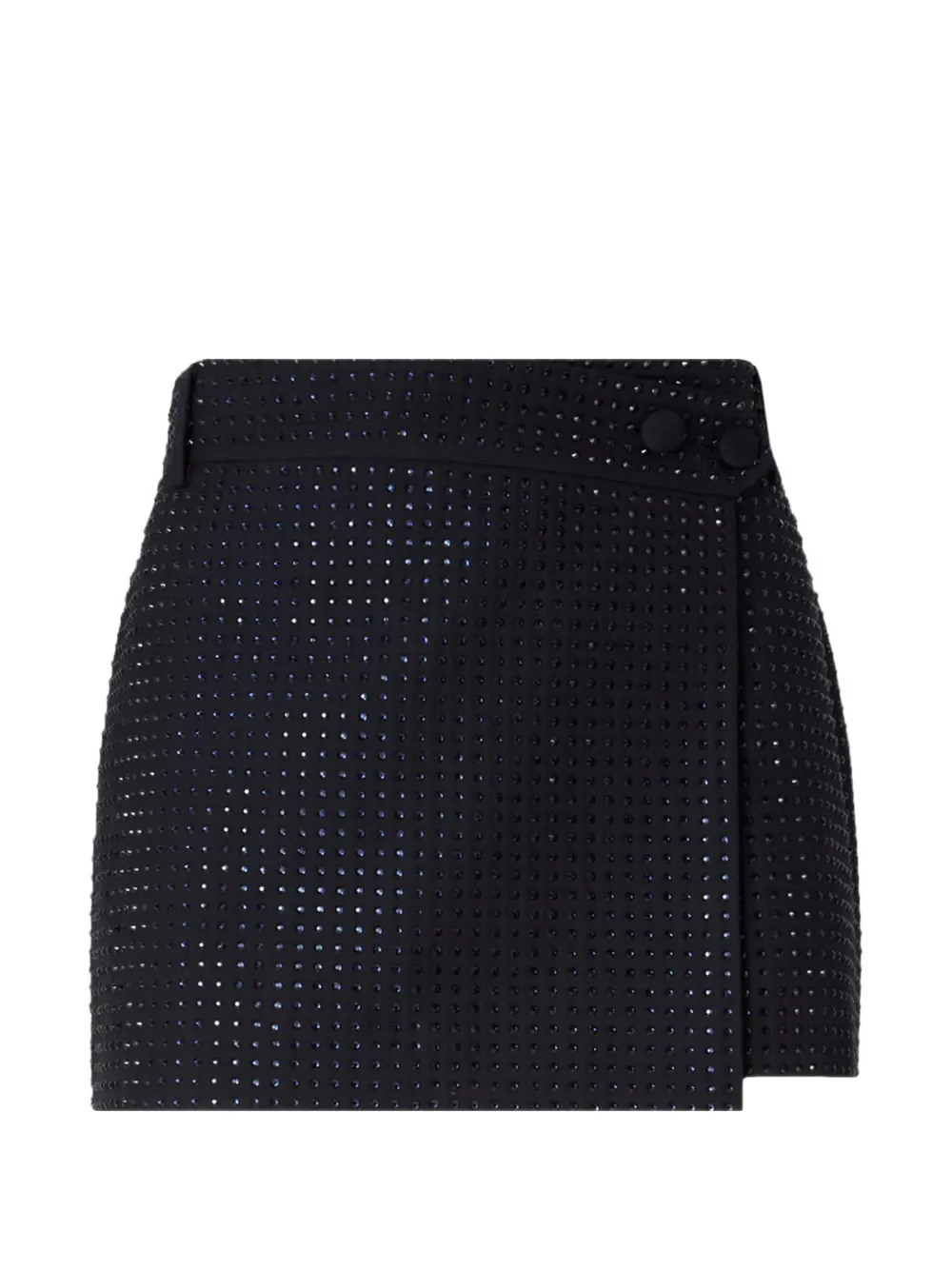 PINKO rhinestone-embellished wrap skirt - Schwarz