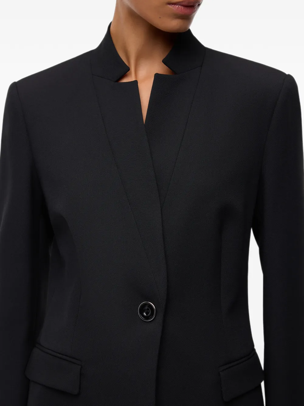 PINKO Blazer met mandarijnkraag en enkele rij knopen Zwart