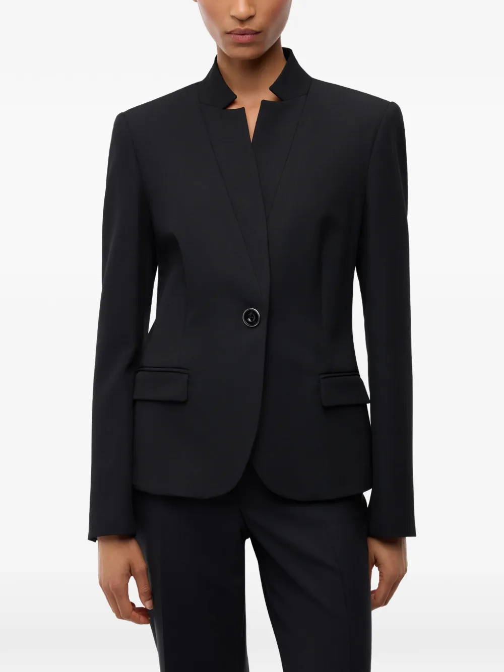 PINKO Blazer met mandarijnkraag en enkele rij knopen Zwart