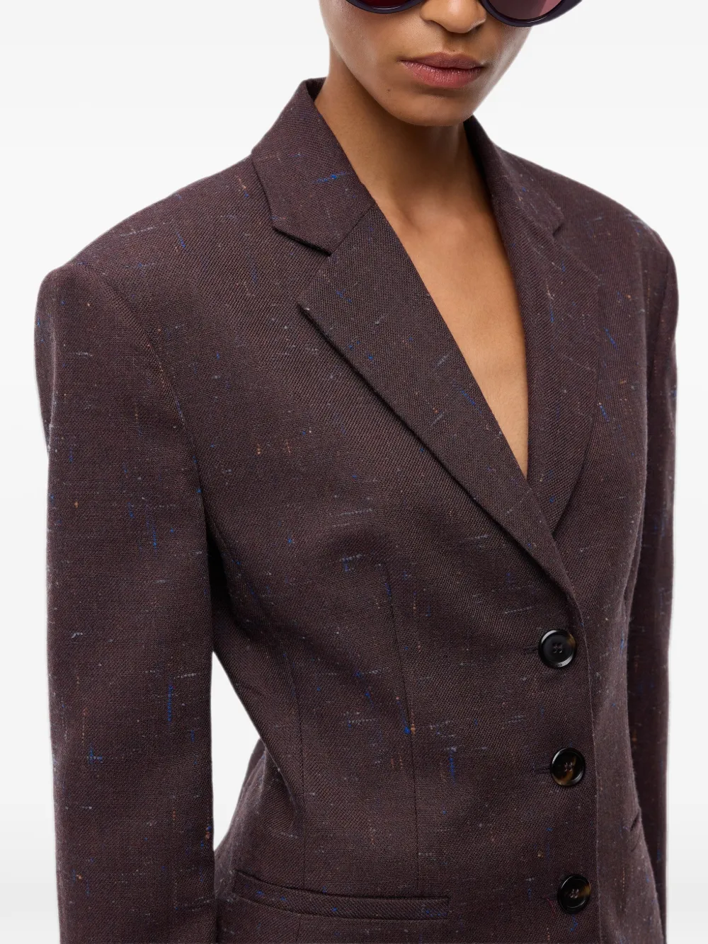PINKO Blazer met enkele rij knopen Bruin