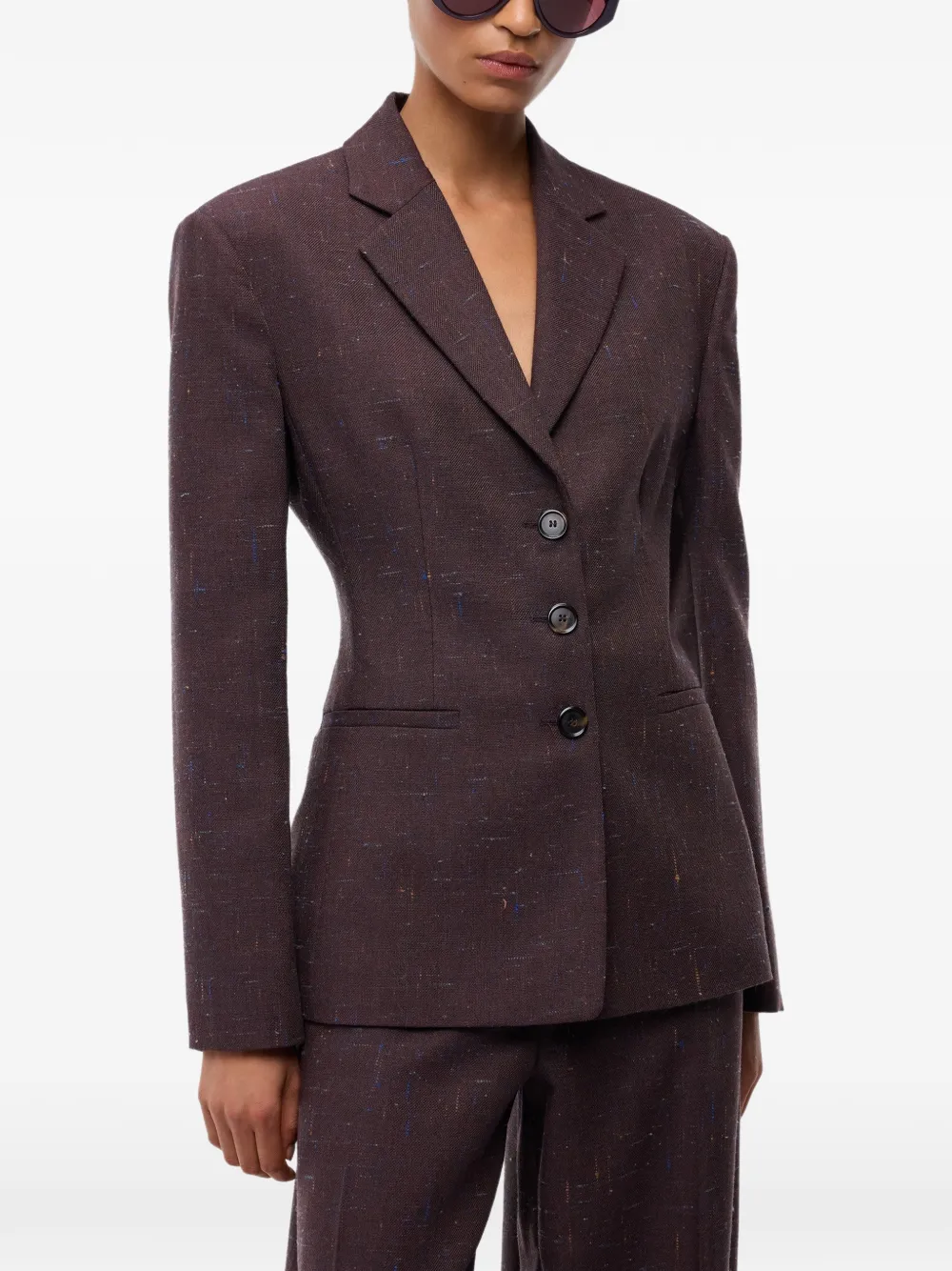 PINKO Blazer met enkele rij knopen Bruin