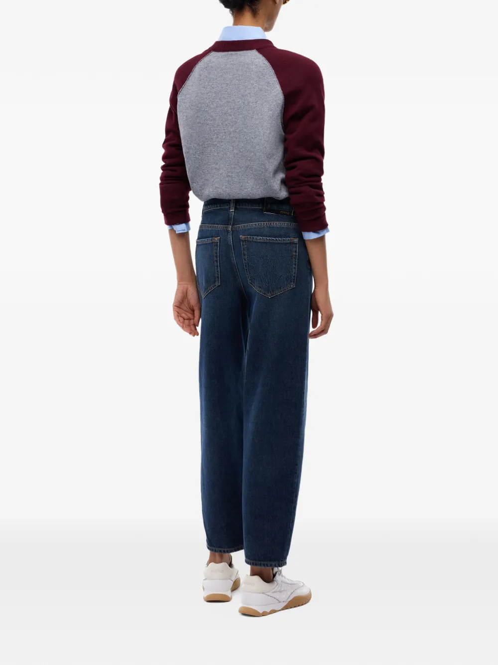 PINKO Jeans met geborduurd logo Blauw
