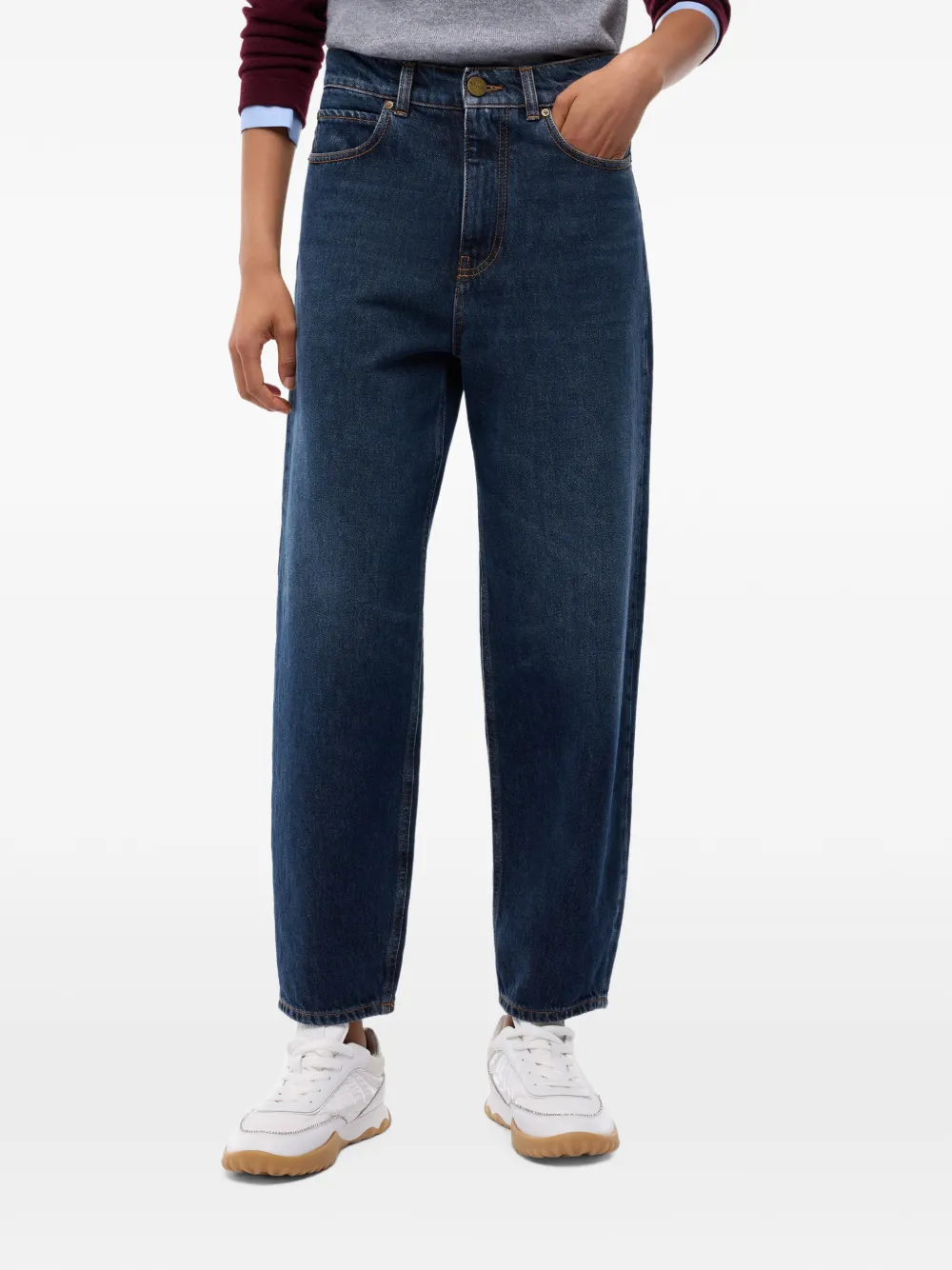 PINKO Jeans met geborduurd logo Blauw