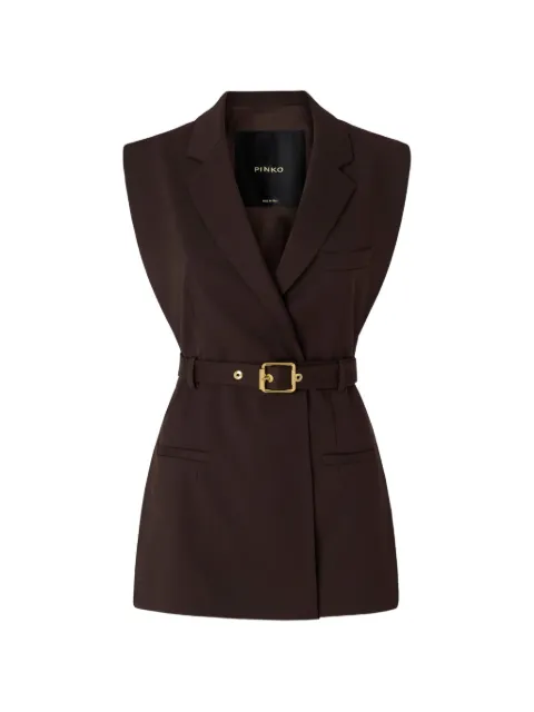 PINKO belted sleeveless jacket