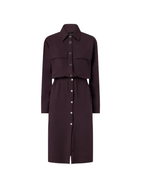 PINKO vestido camisero midi con cinturilla elástica