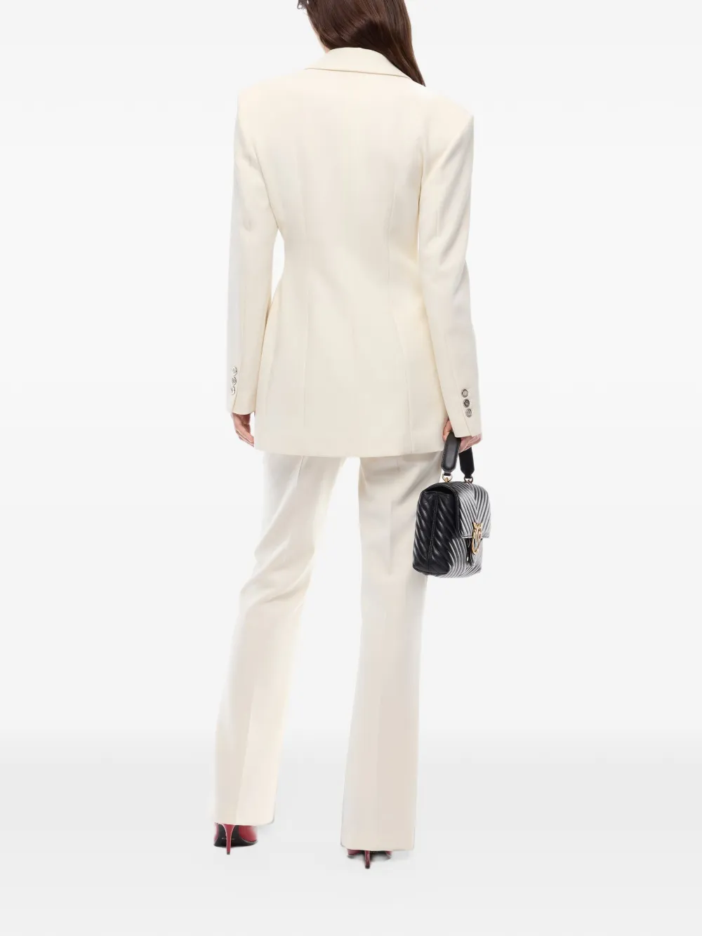 PINKO Blazer met enkele rij knopen Wit