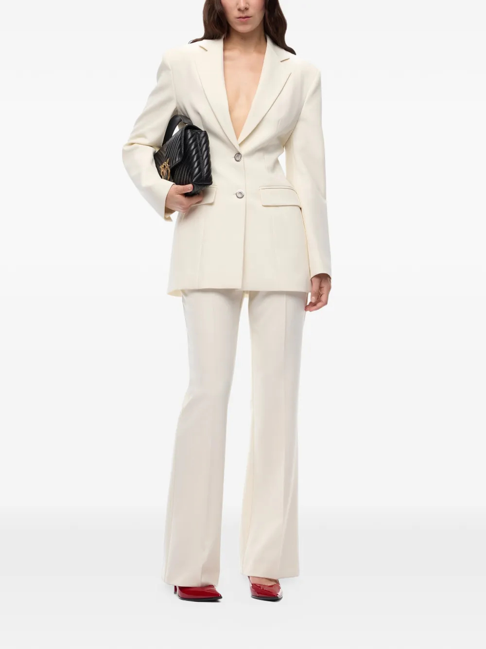 PINKO Blazer met enkele rij knopen Wit