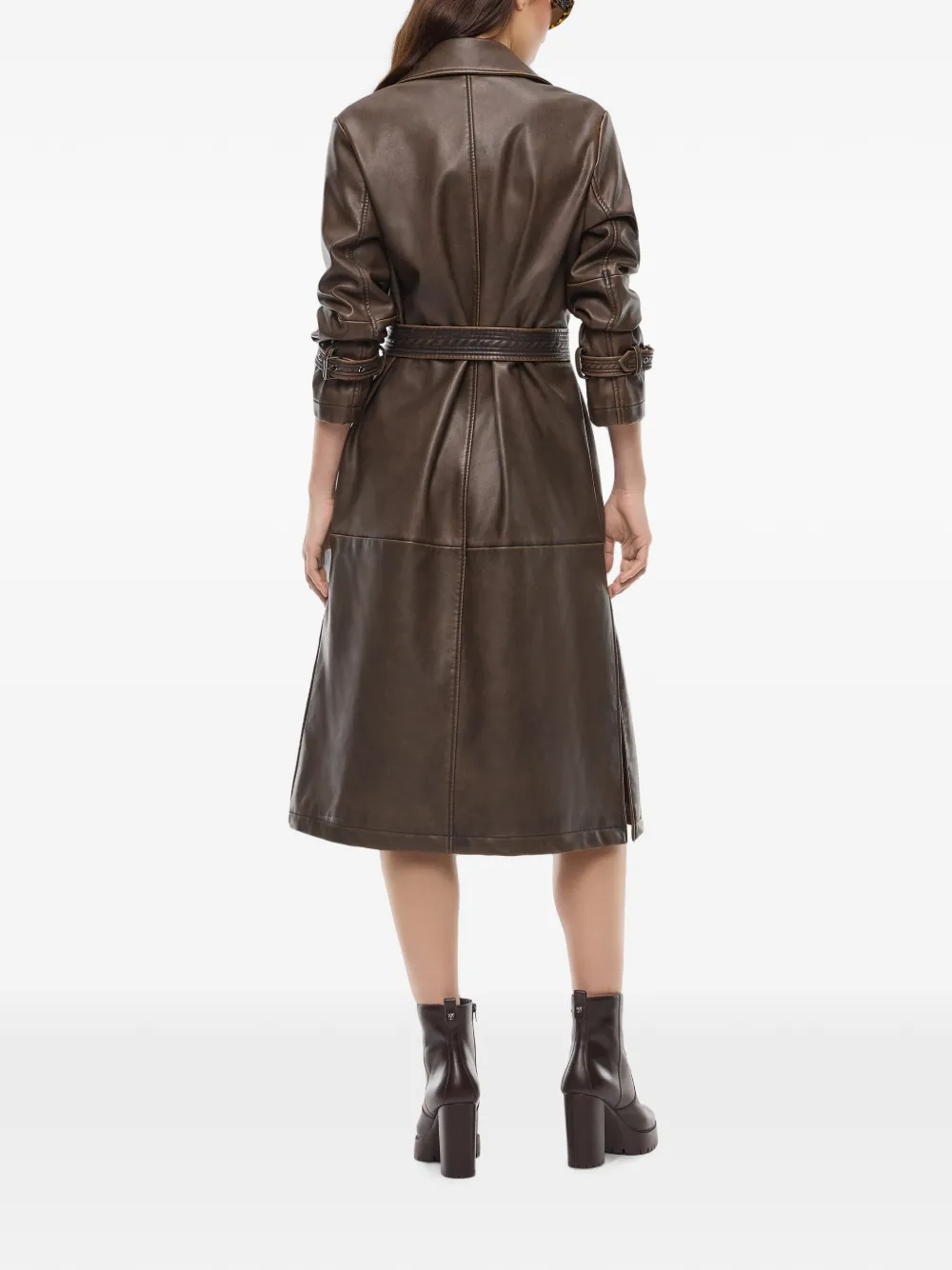 PINKO Trenchcoat met ceintuur Bruin