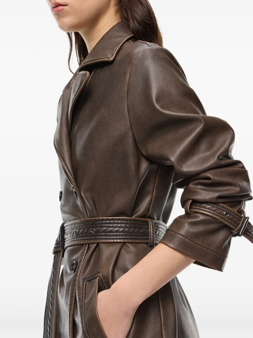 PINKO Trenchcoat met ceintuur Bruin