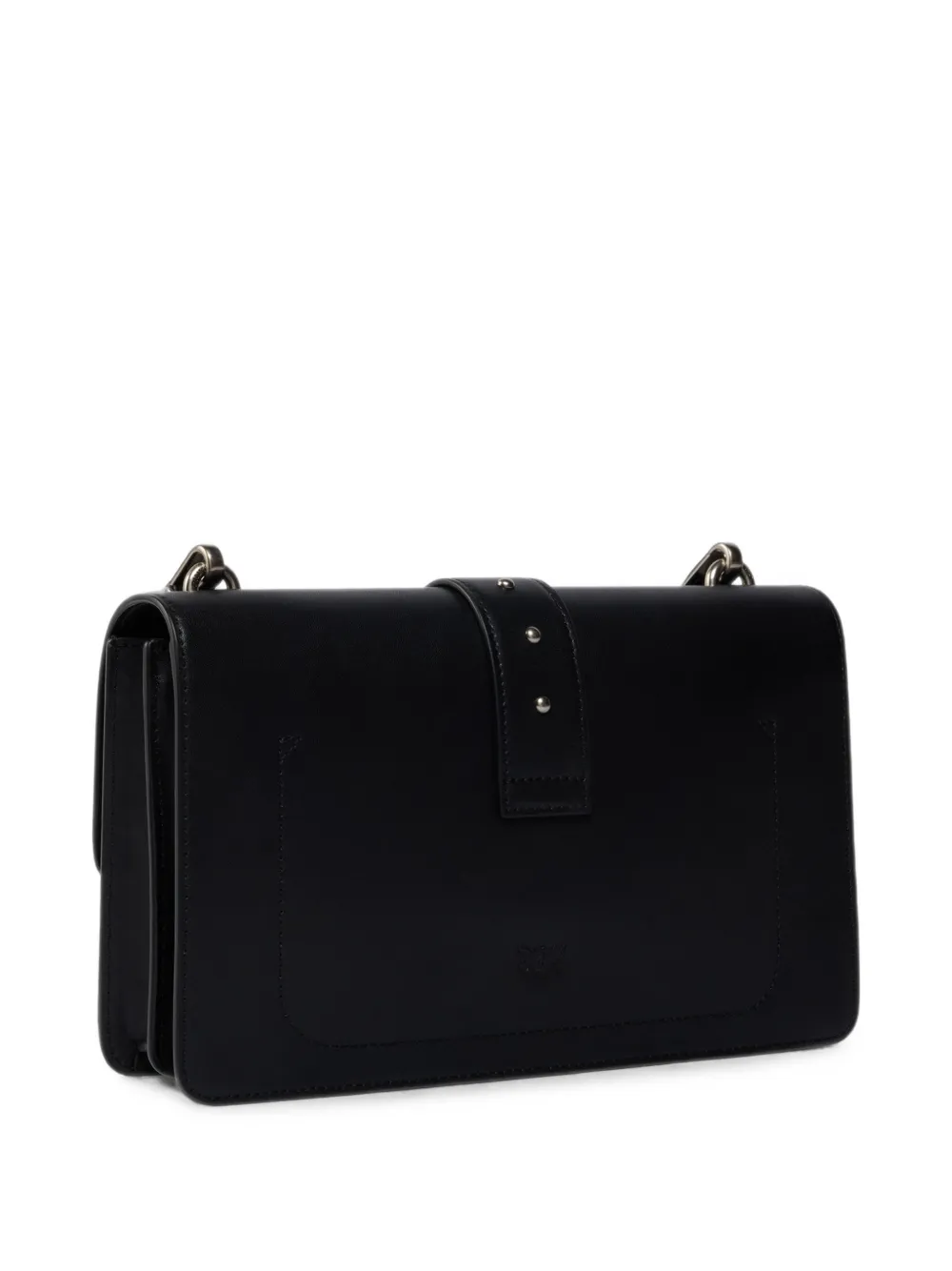 PINKO Medium Love handtas van leer met gesp Zwart