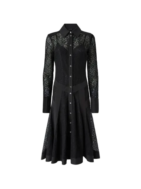 PINKO lace midi shirt dress with inserts