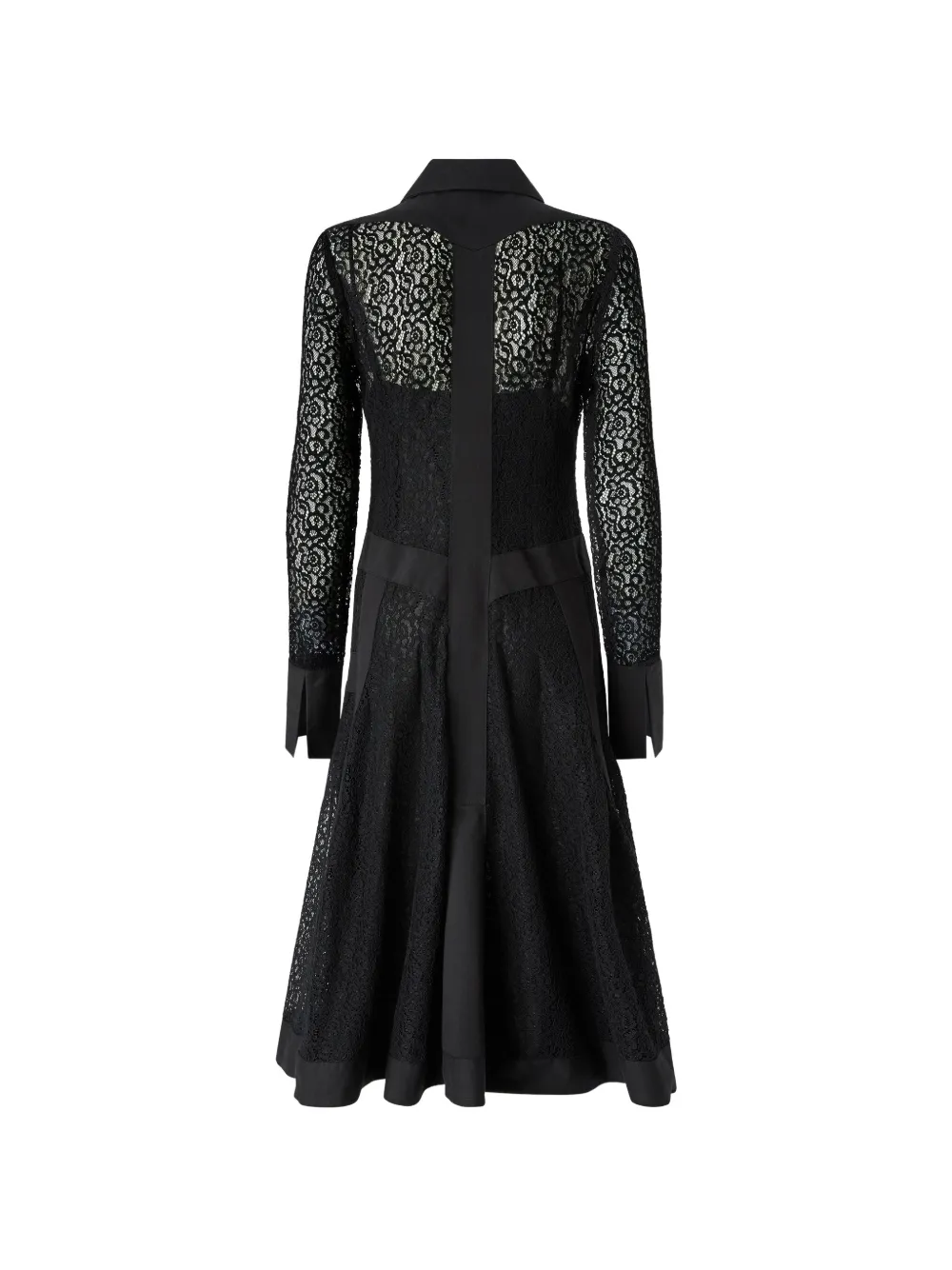 PINKO Midi-blousejurk met kant en inzetstukken Zwart