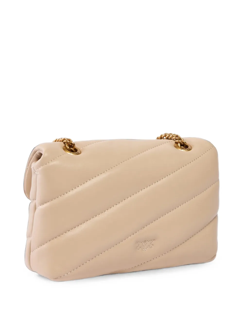 PINKO Baby Love Puff maxi gewatteerde schoudertas met gesp Beige