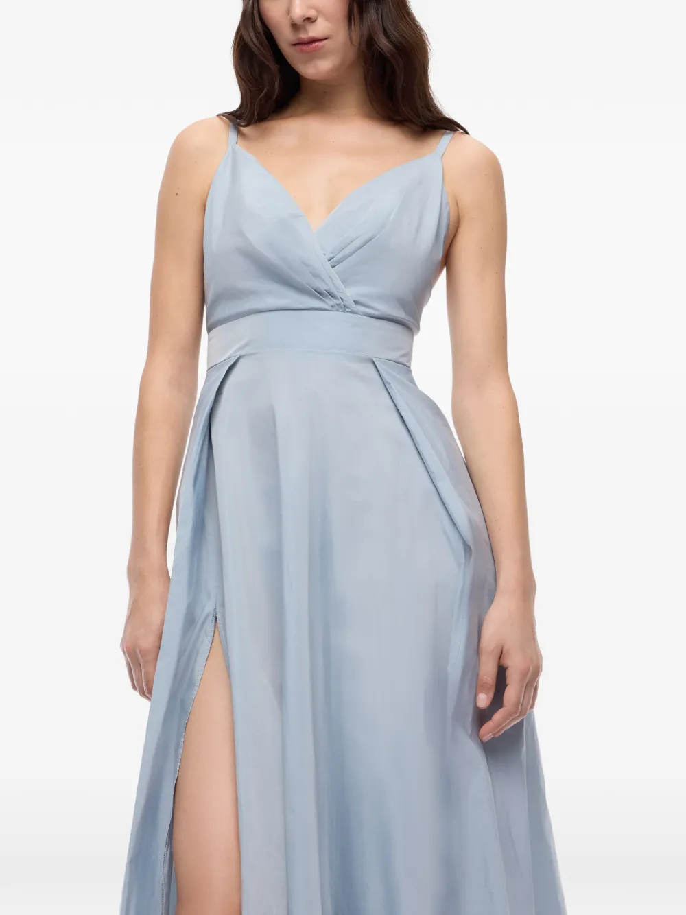 PINKO Taffeta jurk met split Blauw