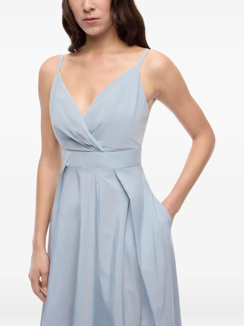 PINKO Taffeta jurk met split Blauw