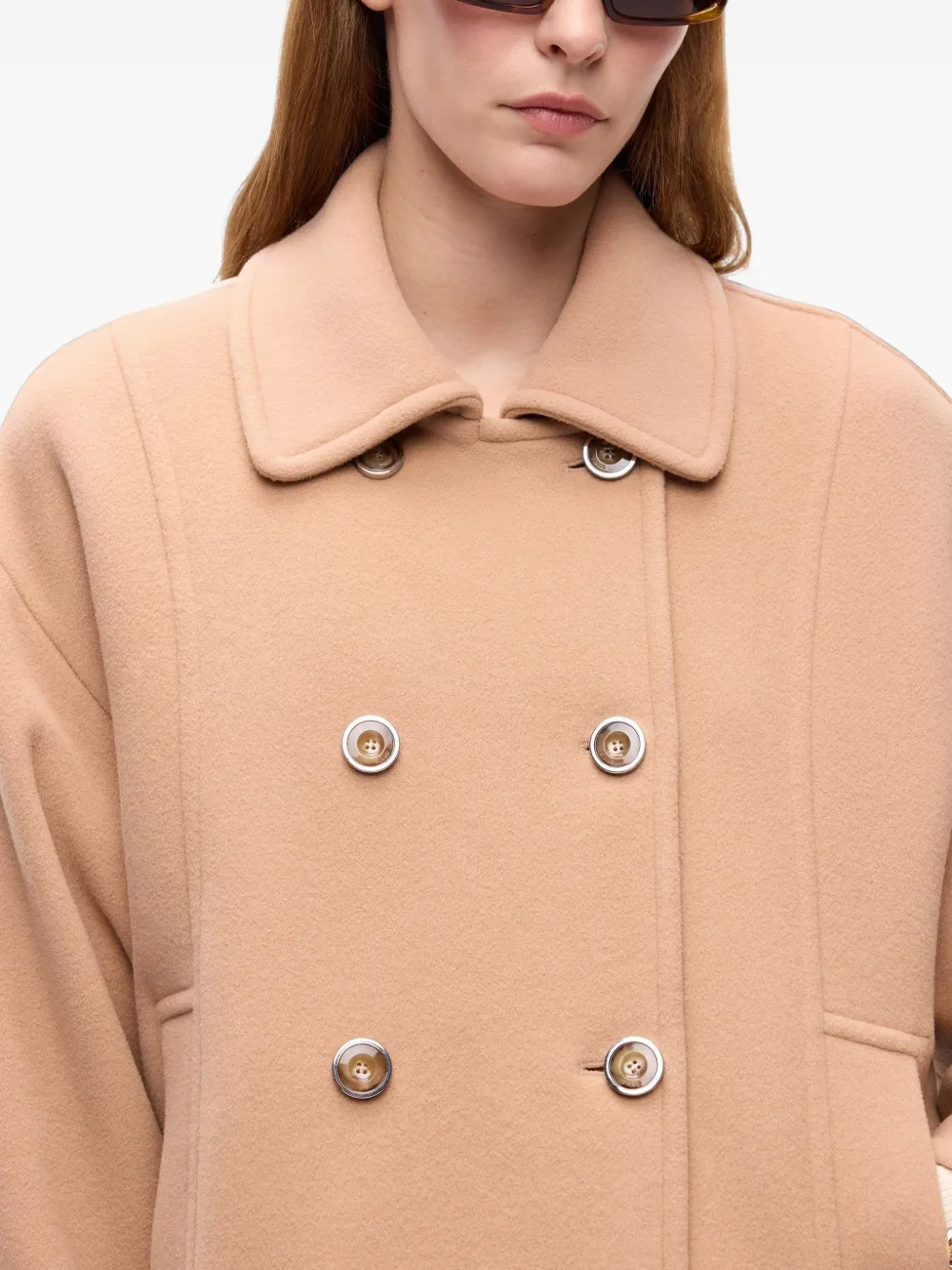 PINKO Jas met dubbele rij knopen Beige