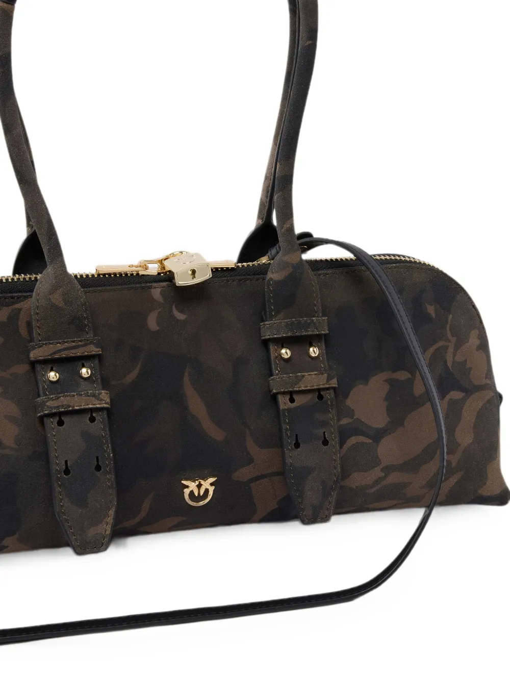 PINKO Shopper met camouflageprint Groen
