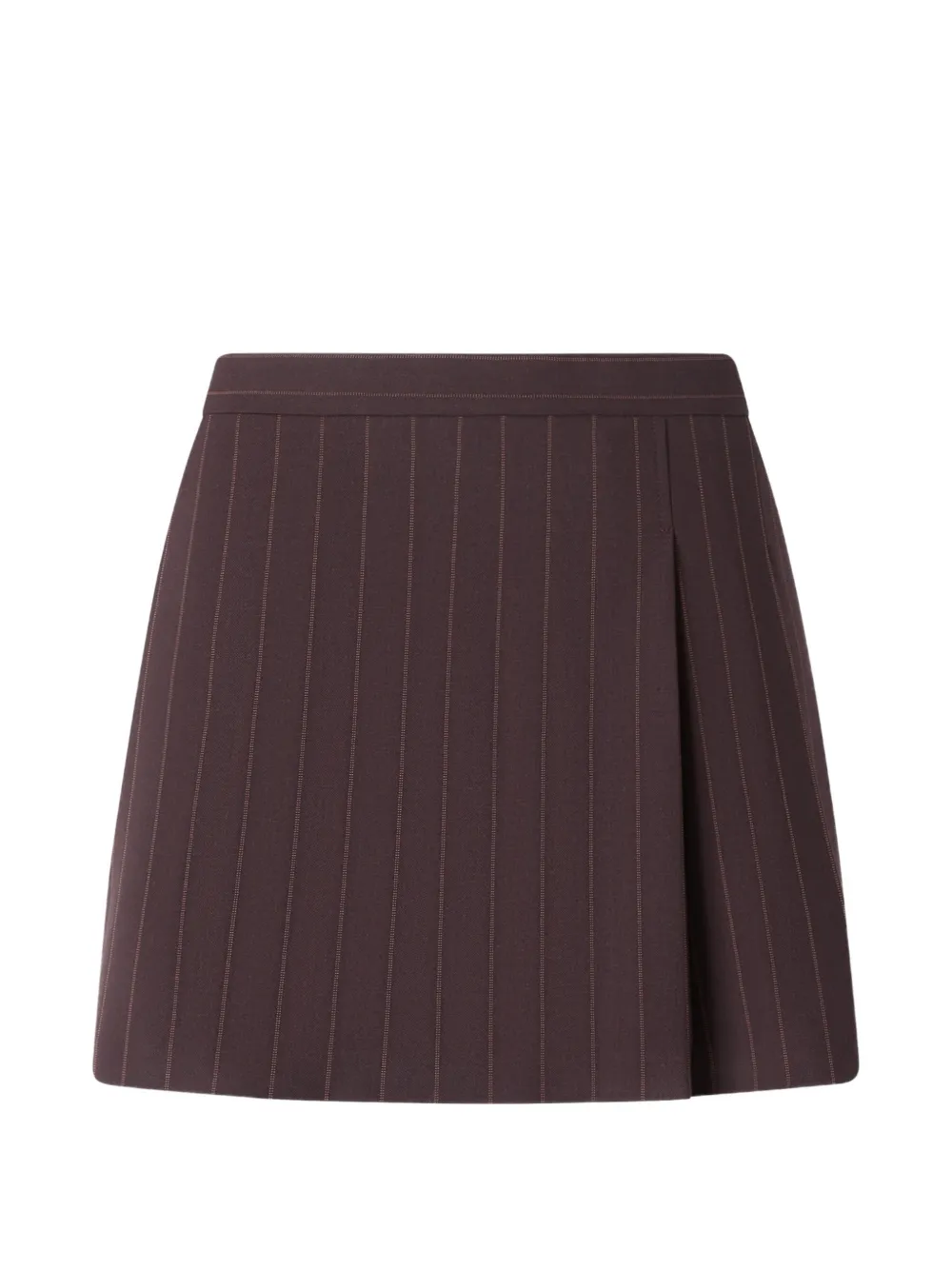 PINKO pinstriped mini skirt with macro-pleats - Marrone