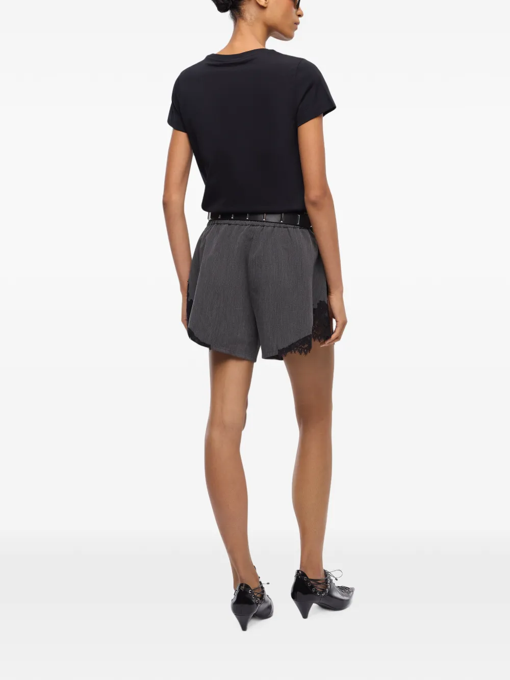 PINKO T-shirt met Love Birds logo Zwart