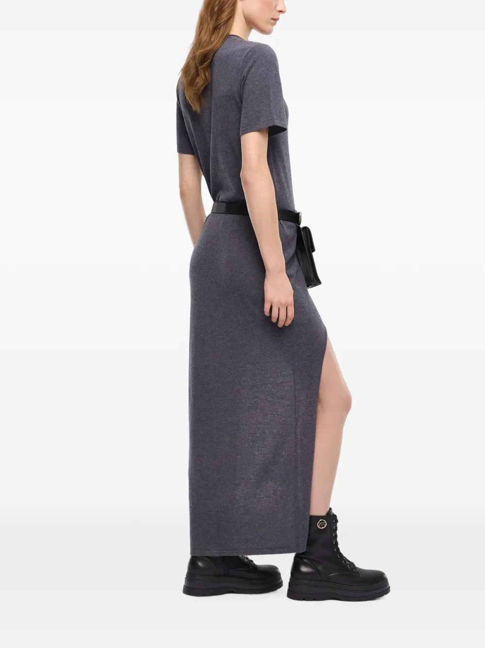 PINKO Midi-jurk met asymmetrische afwerking Grijs
